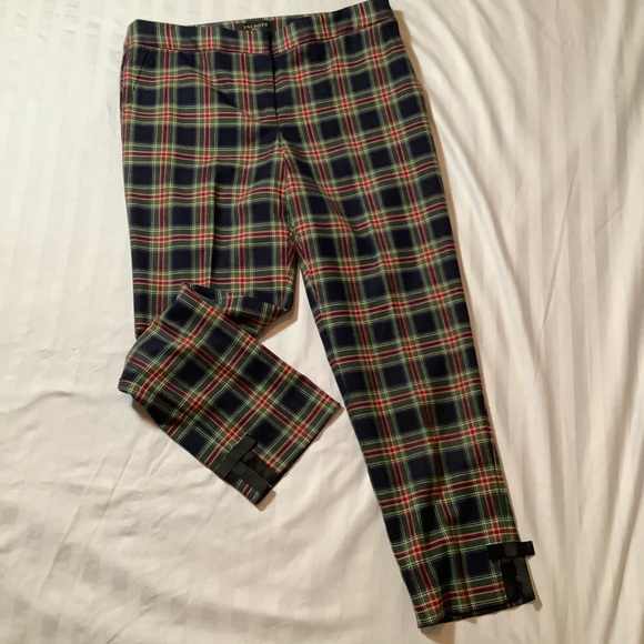 plaid ankle pants